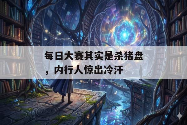 每日大赛其实是杀猪盘，内行人惊出冷汗